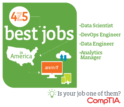 Data scientist, DevOps engineer, data engineer and analytics manager rank in the top five of Glassdoor's 50 best jobs in America